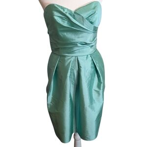 Alfred Sung Mint Green Elegant Strapless Mini Dress Size 6